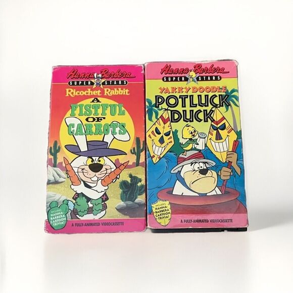 Yakky Doodle Duck Ricochet Rabbit A Fistful of Carrots Hanna Barbera Cartoon VHS - Picture 1 of 9